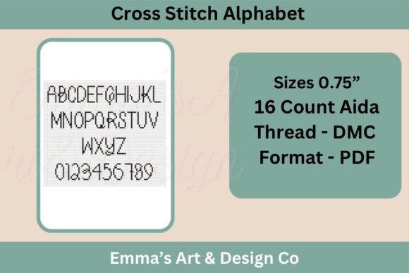 Alphabet Cross Stitch Pattern PDF