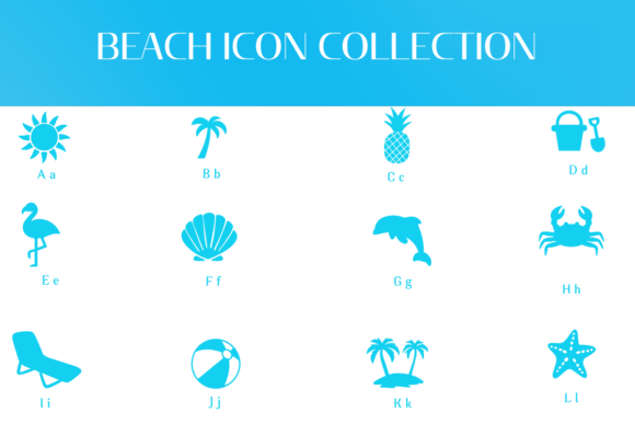 Beach Icon Collection Font - Preview 1