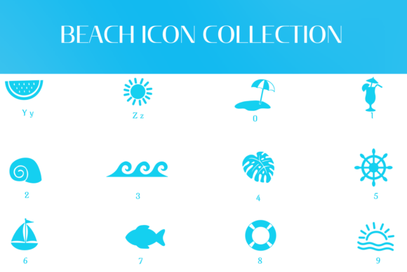 Beach Icon Collection Font - Preview 2