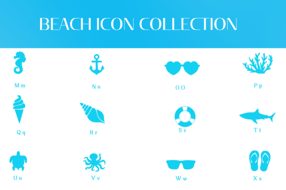Beach Icon Collection Font - Preview 3