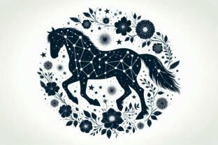 Celestial Constellation Horse Graphic by lawboomer · Creative Fabrica