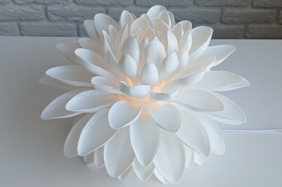 Chrysanthemum Night Light Flower Lamp STL | Modular 3D Print - Image 2