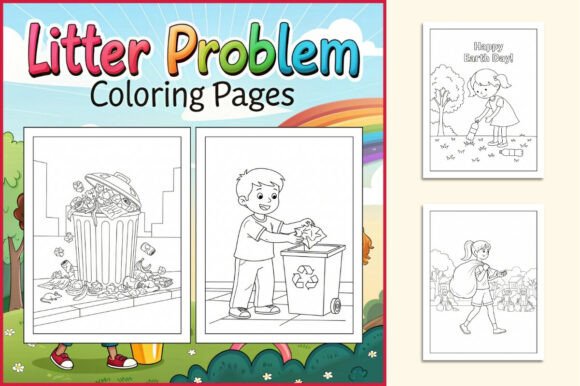 Earth Day Litter Problem Coloring Pages