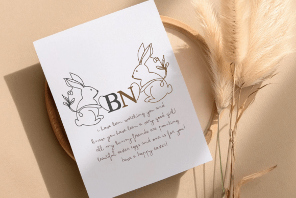 Easter Bunny Monogram Font - Preview 1