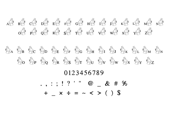 Easter Bunny Monogram Font - Preview 4