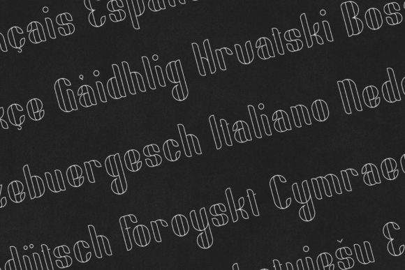 Fika Outline Font PNG with transparent background - Preview 2