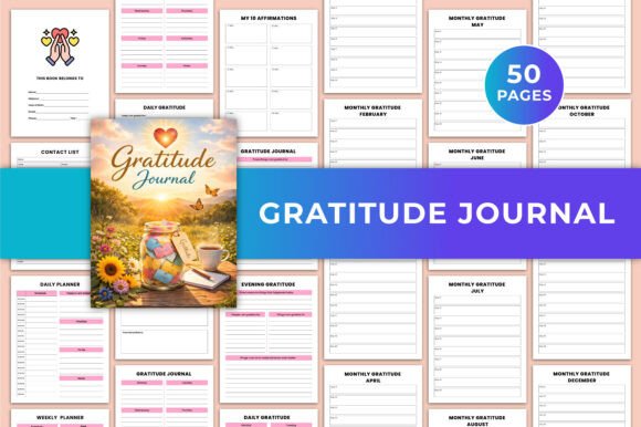 Gratitude Journal Canva KDP Graphic