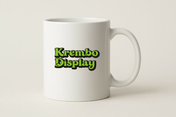 Krembo Display Font PNG with transparent background - Preview 4