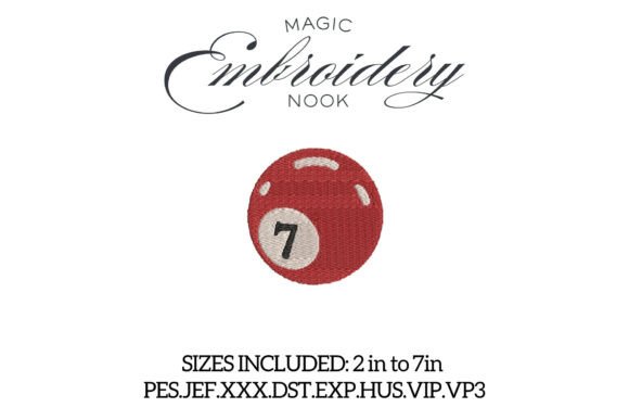 Lucky Number 7 Ball Embroidery Design Inspirational Embroidery Design By magicembroiderynook