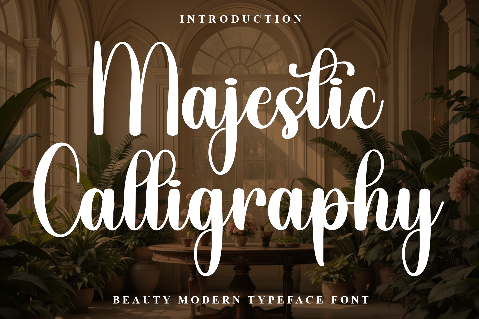 Majestic Calligraphy font preview, script calligraphy for recipient names