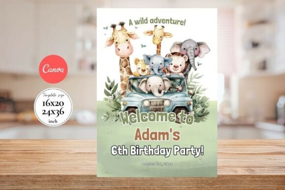 Modern Birthday Welcome Sign Template