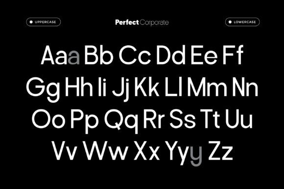 Perfect Corporate Font PNG with transparent background - Preview 4
