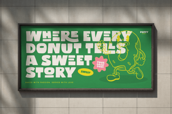 Poffy Font PNG with transparent background - Preview 1