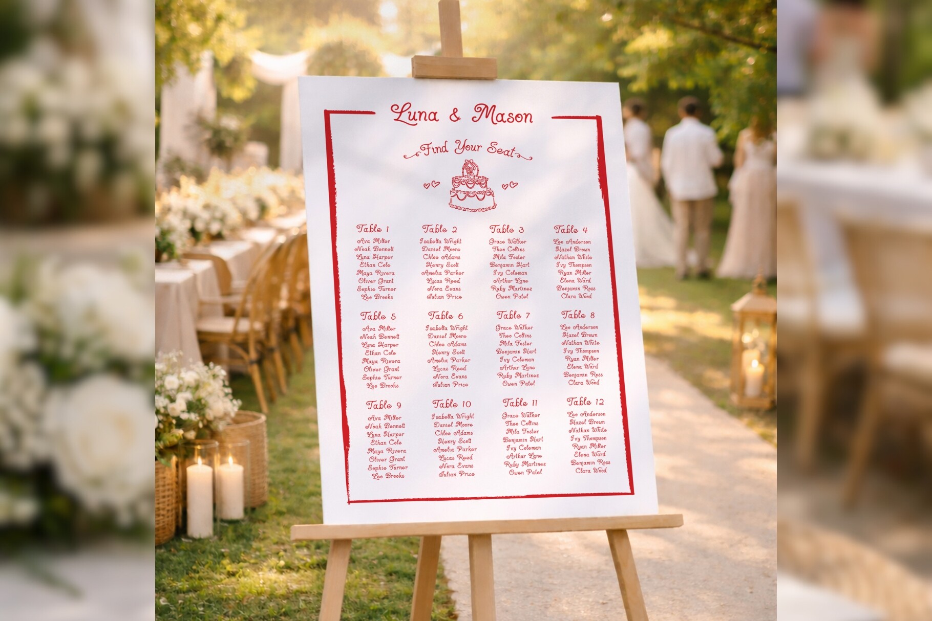 Seating Chart Table Bd002