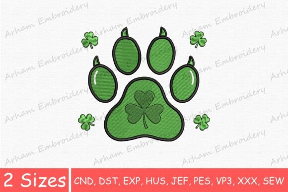 St Patricks Dog Paw