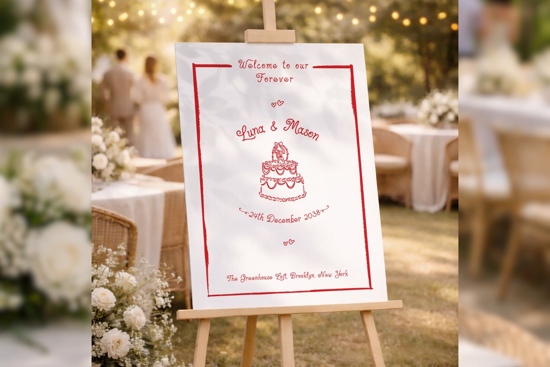 Wedding Welcome Sign Bd002
