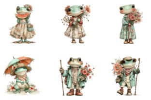 Whimsical Summer Frog Clipart Graphic by Dreamshop · Creative Fabrica