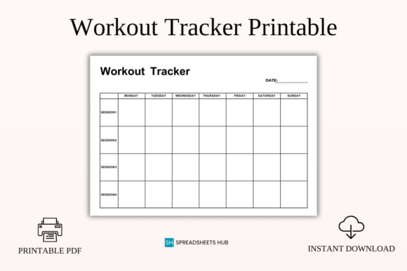 Workout Tracker Printable Gym Log PDF