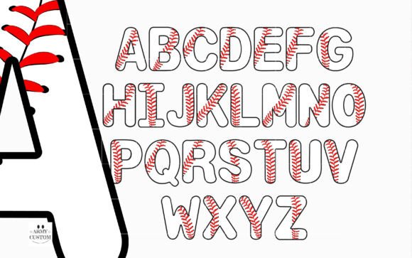 Am Baseball Set Font - Preview 2