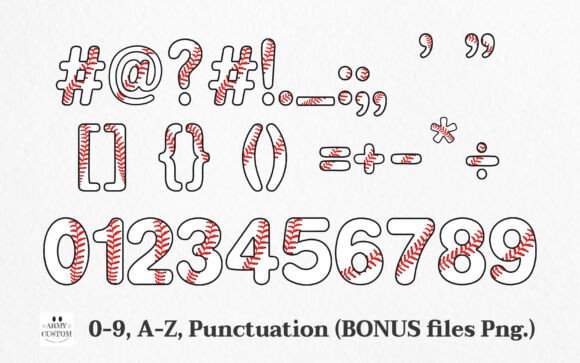 Am Baseball Set Font - Preview 3