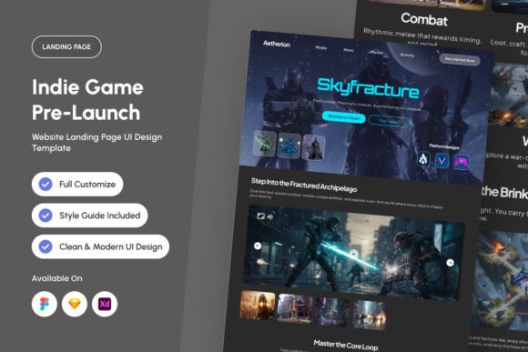 Aetherion Indie Game Pre-Launch Landing