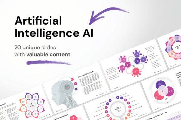Preview of Artificial Intelligence AI PowerPoint technology presentation template
