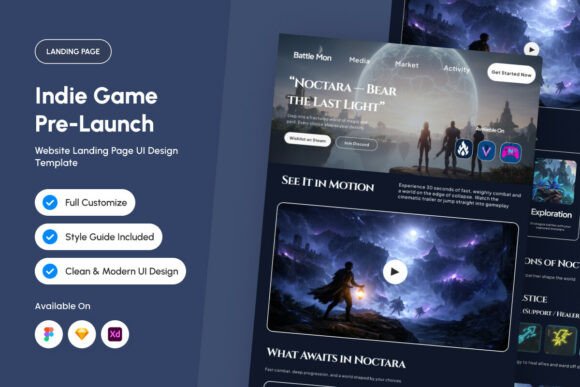 Battle Mon Indie Game Pre-Launch Landing