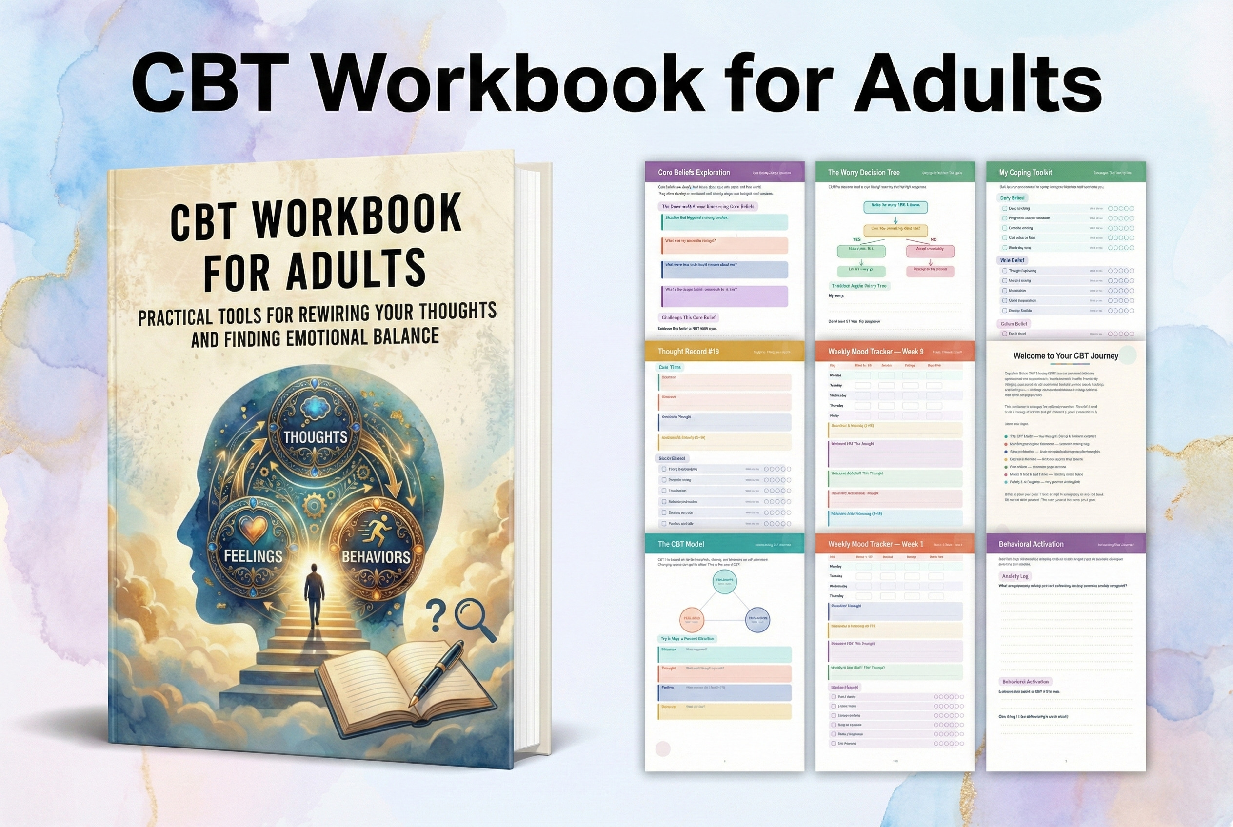 CBT Workbook for Adults Graphic by KDP Studio · Creative Fabrica