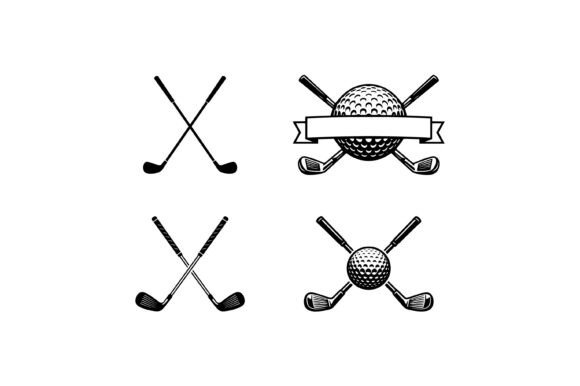 Crossed Golf Clubs Icon Collection