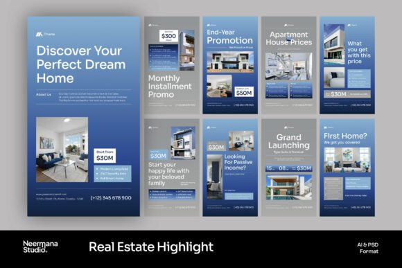 Preview of DHAMA | Real Estate Instagram Story real estate social media template