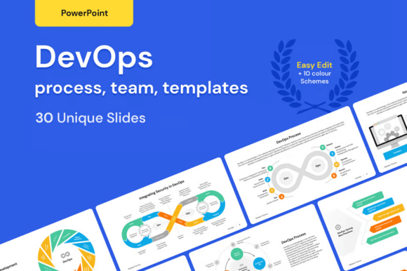 Preview of DevOps Methodology Project PowerPoint PowerPoint template