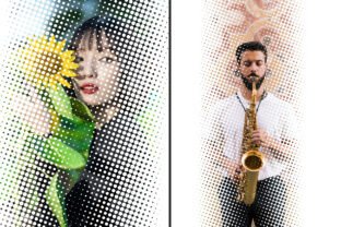 Double Exposure Halftone Creator Graphic by mristudio · Creative Fabrica