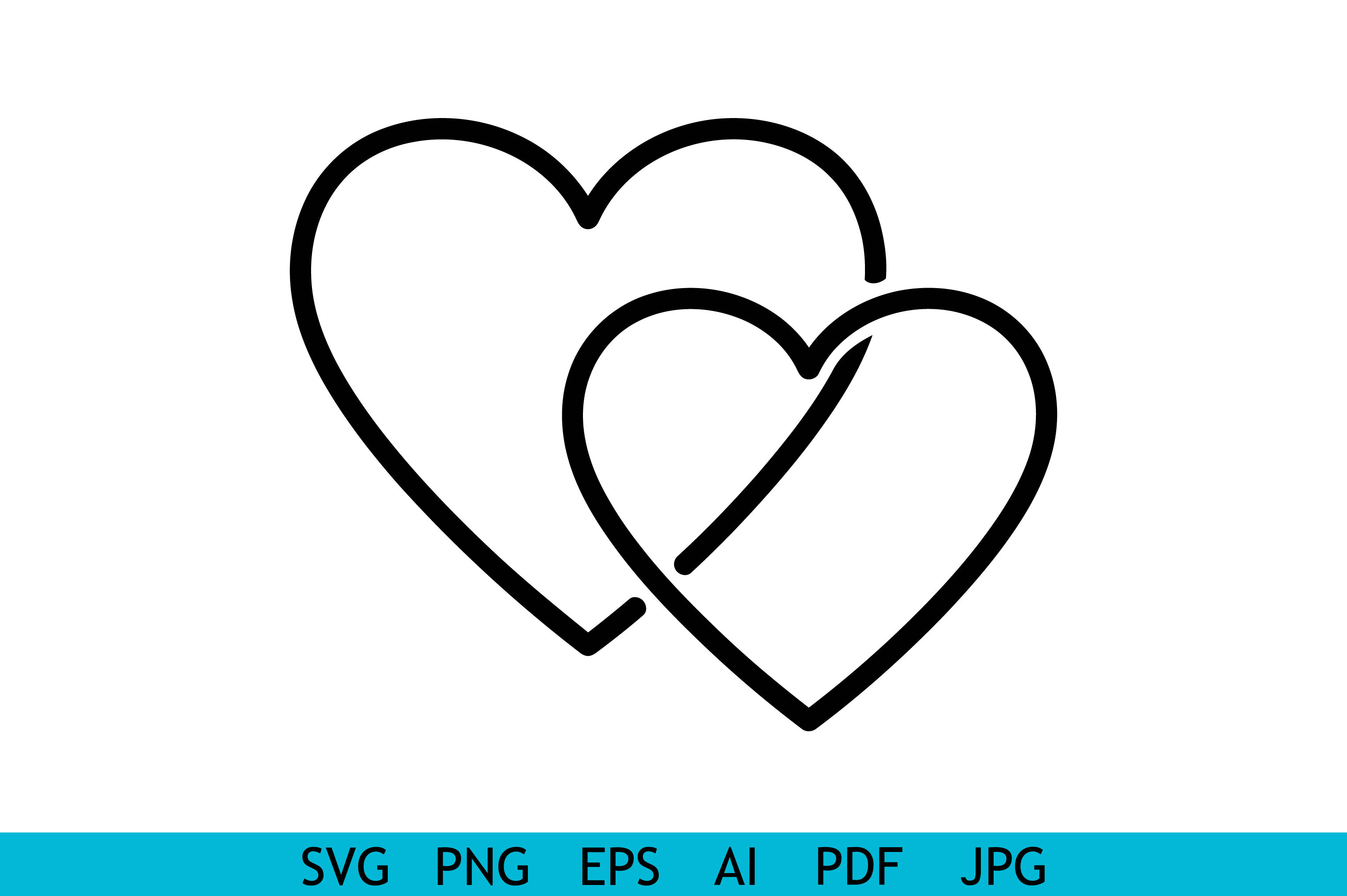 Double Heart Check Mark Vector Graphic by Silhouette Station · Creative ...