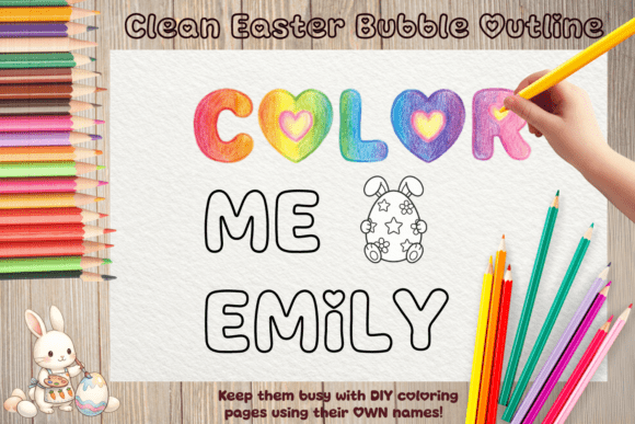 Easter Bubble Outline Font - Preview 3