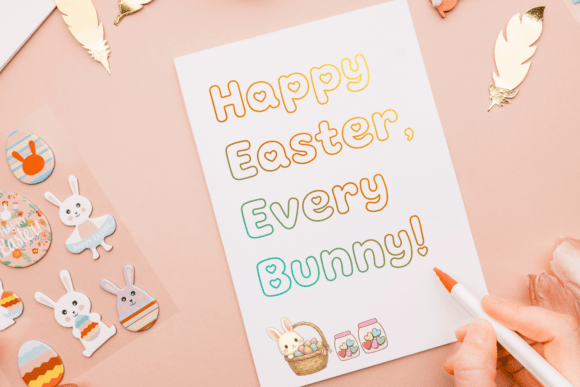 Easter Bubble Outline Font - Preview 6