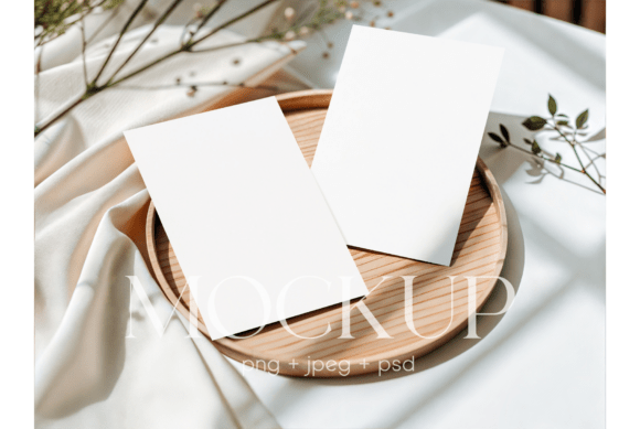 Elegant Neutral Invitation Card Mockup