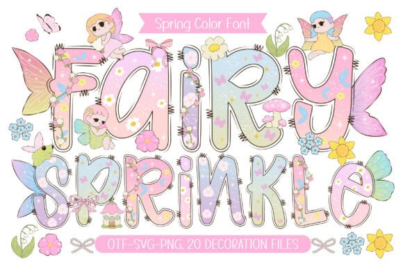 Fairy Sprinkle Color Fonts Font By Issie_Studio