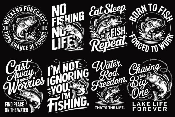 Fishing SVG Bundle | Bass Fish Quotes |