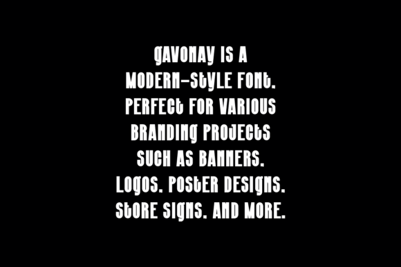 Gavonay Font PNG with transparent background - Preview 3