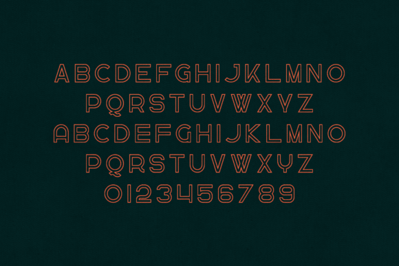Greenth Outline Font - Preview 1