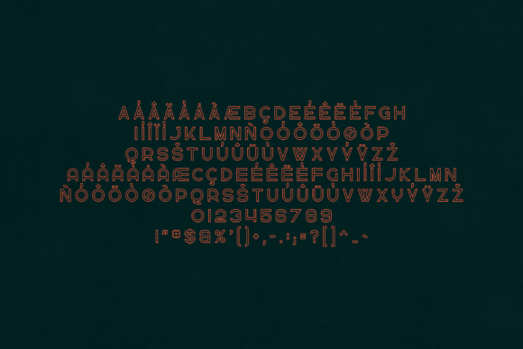 Greenth Outline Font - Preview 4