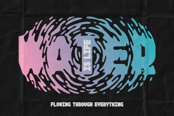 Inky Ripples Font - Preview 1