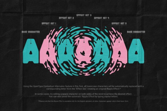 Inky Ripples Font - Preview 5
