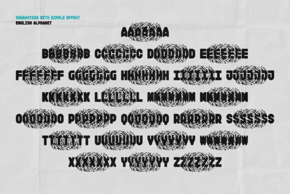 Inky Ripples Font - Preview 6