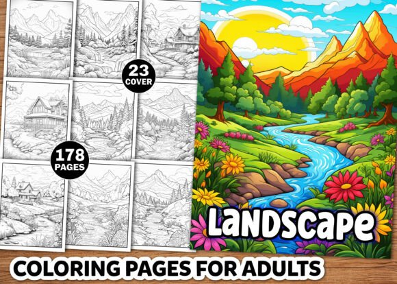 Landscape Coloring Pages for Adults