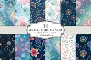 Magical Dandelion Night Seamless Pattern Graphic by Vectornest12 ...