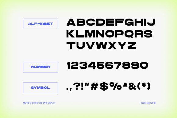 Mexron Font PNG with transparent background - Preview 1