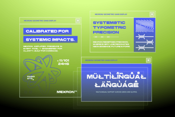 Mexron Font PNG with transparent background - Preview 2
