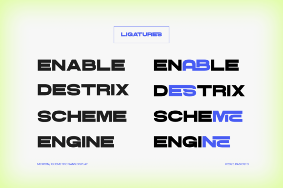 Mexron Font PNG with transparent background - Preview 3