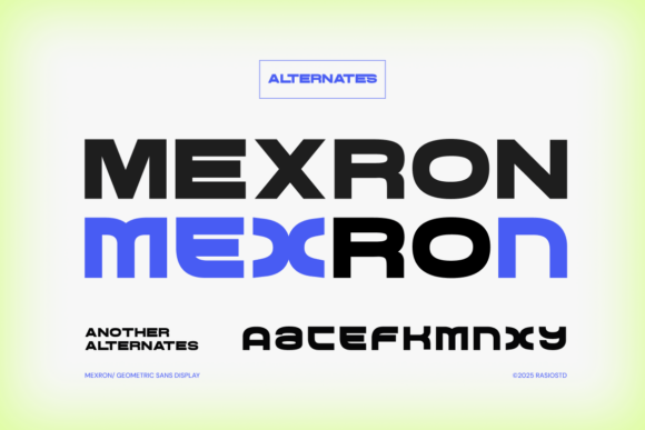 Mexron Font PNG with transparent background - Preview 6